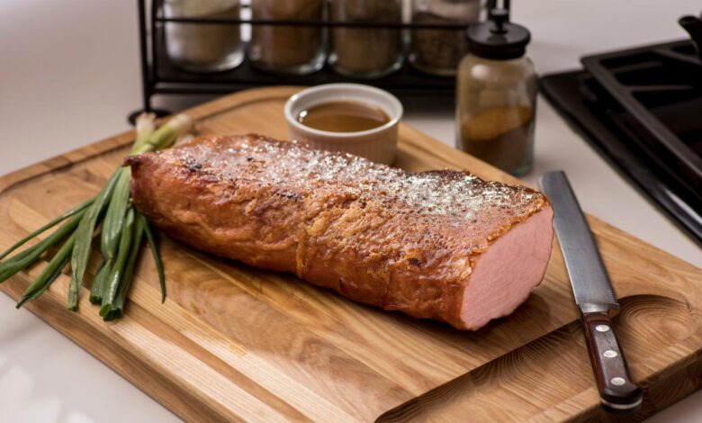 Honey glazed spiced pork tenderloin