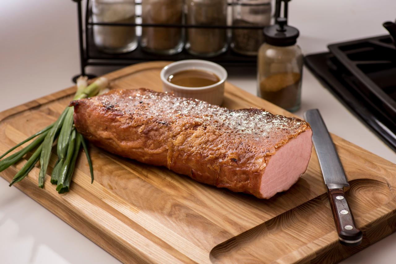 Honey glazed spiced pork tenderloin