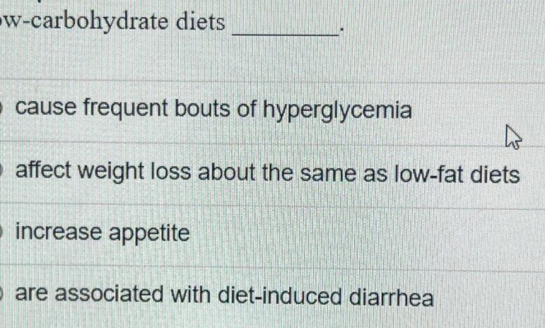 The problem with carb restricted diets