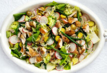 Warm chicken salad