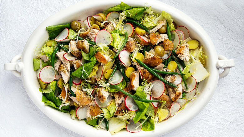 Warm chicken salad