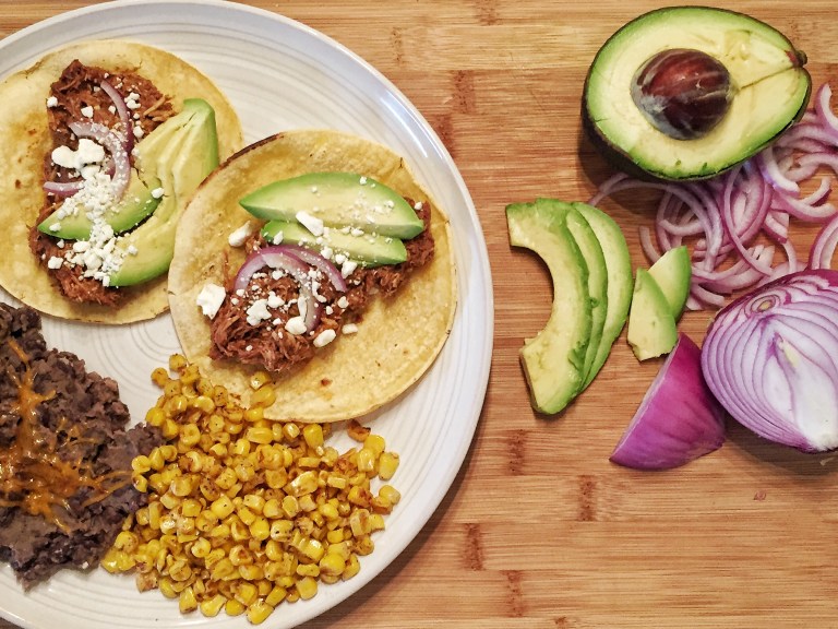 Slow cooker chicken mole tacos