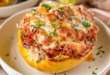 Simple spaghetti squash lasagna