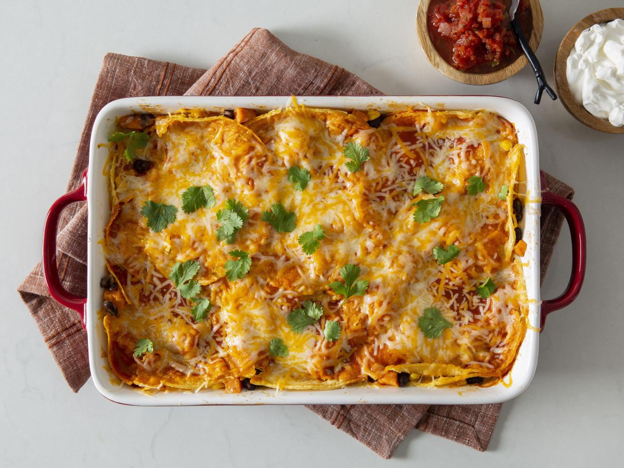 Sweet potato black bean enchiladas