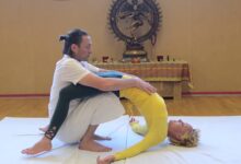 A relaxing massage yoga combo to ease tension