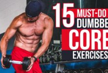 Six dumbbell exercises core