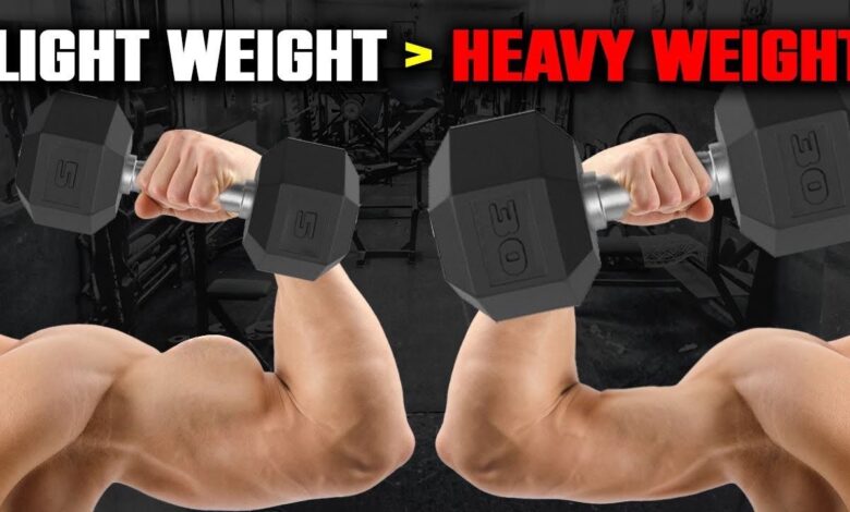 Whats better for muscle building heavy weights or light