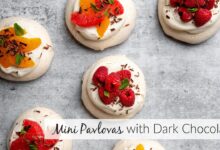 Chocolate pavlovas for two