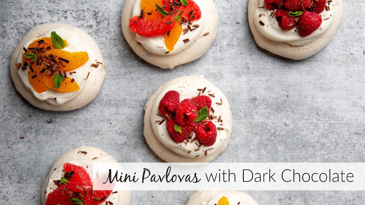 Chocolate pavlovas for two