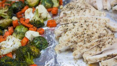 Sheet pan balsamic herb chicken vegetables