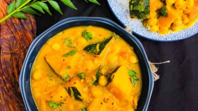 Pumpkin and chickpea curry