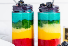 Rainbow inspired smoothies