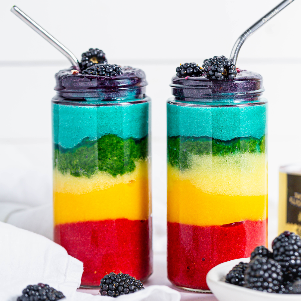 Rainbow inspired smoothies