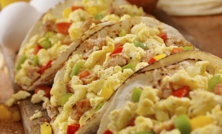 Breakfast and lunch tacos to taco bout