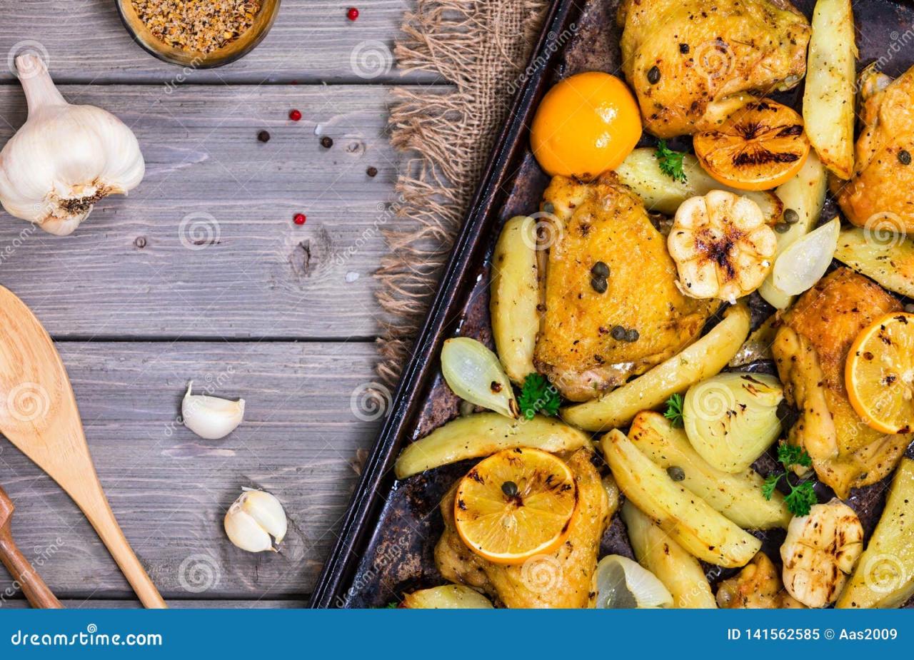 Roasted chicken with meyer lemon sauce