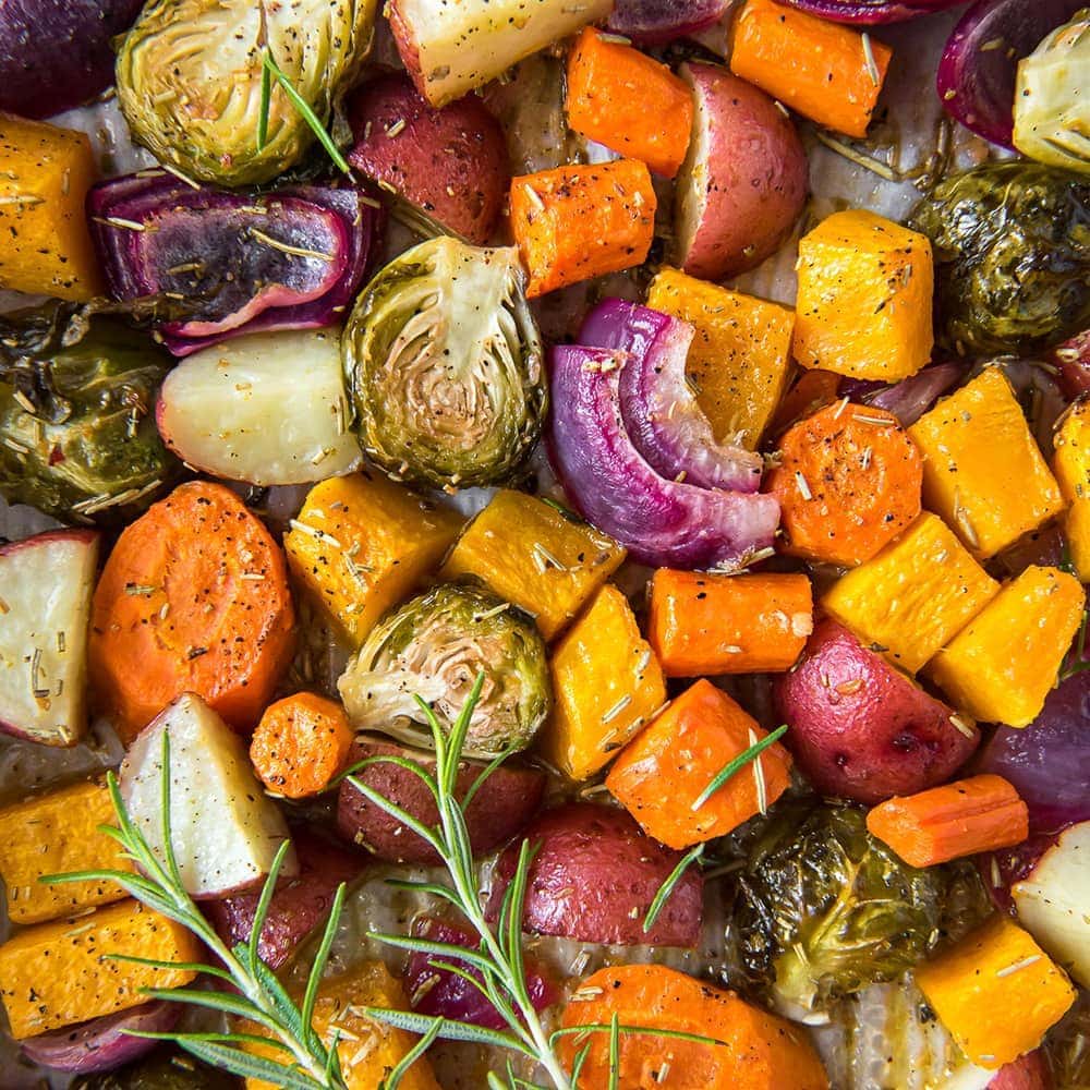 Roasted veggies 3 ways recipe