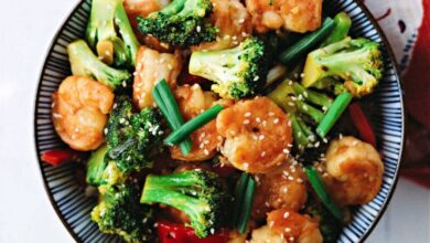 Shrimp stir fry with ginger broccoli recipe