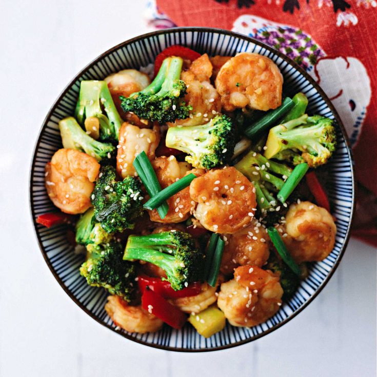 Shrimp stir fry with ginger broccoli recipe