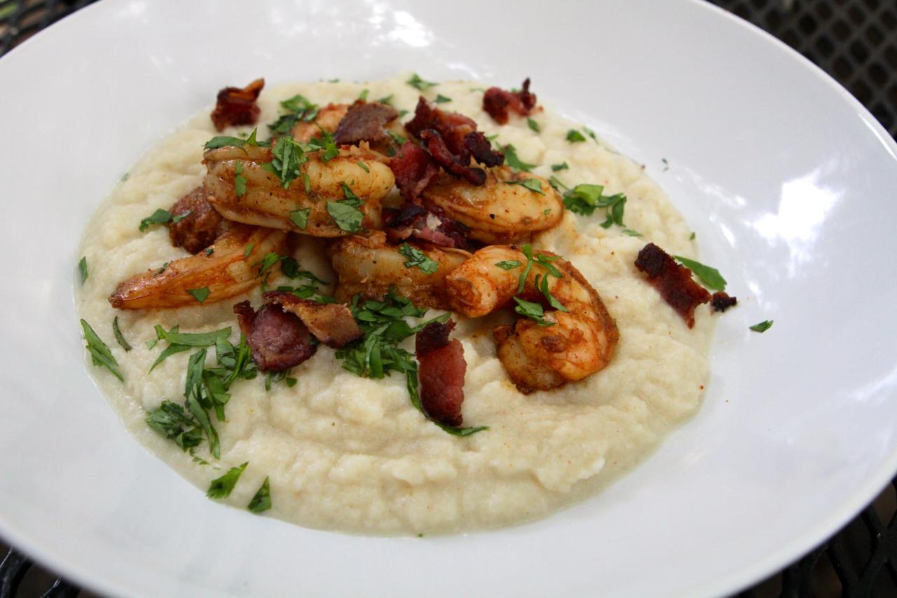 Grits cauliflower shrimp zen spice