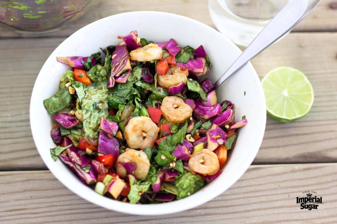 Shrimp pad thai salad