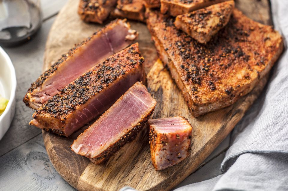 Pan tuna seared steaks cookpad