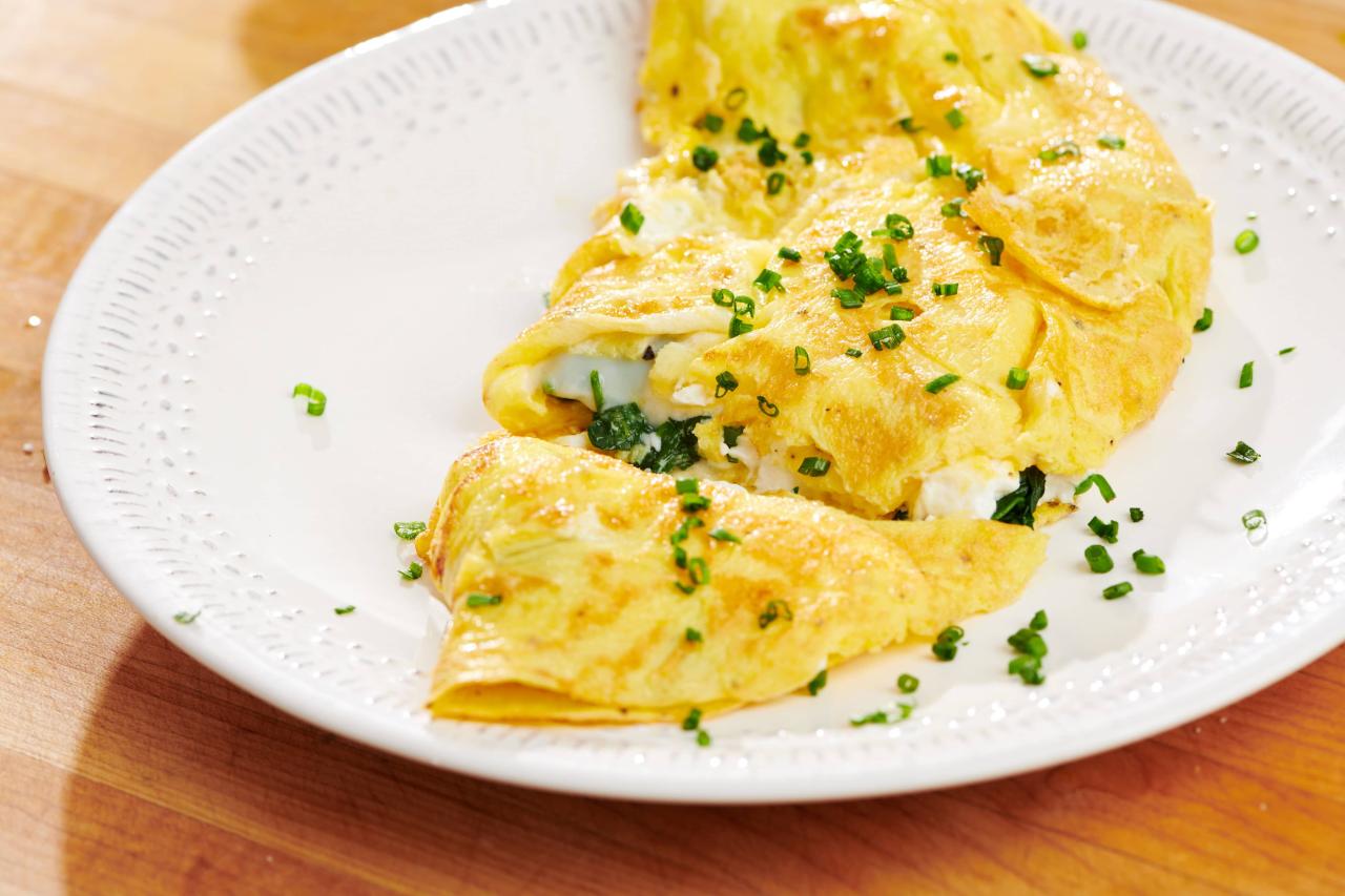 Spinach and cheese omelet