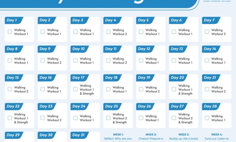 4 week walking plan for weight loss