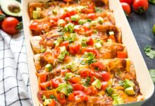 Sweet potato black bean enchiladas