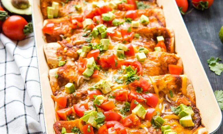 Sweet potato black bean enchiladas