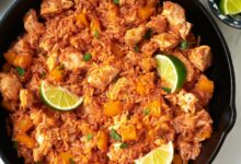 Skillet spanish chicken rice