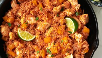 Skillet spanish chicken rice