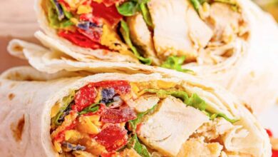 Rainbow chard chicken wraps