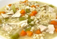 Big batch turkey barley soup