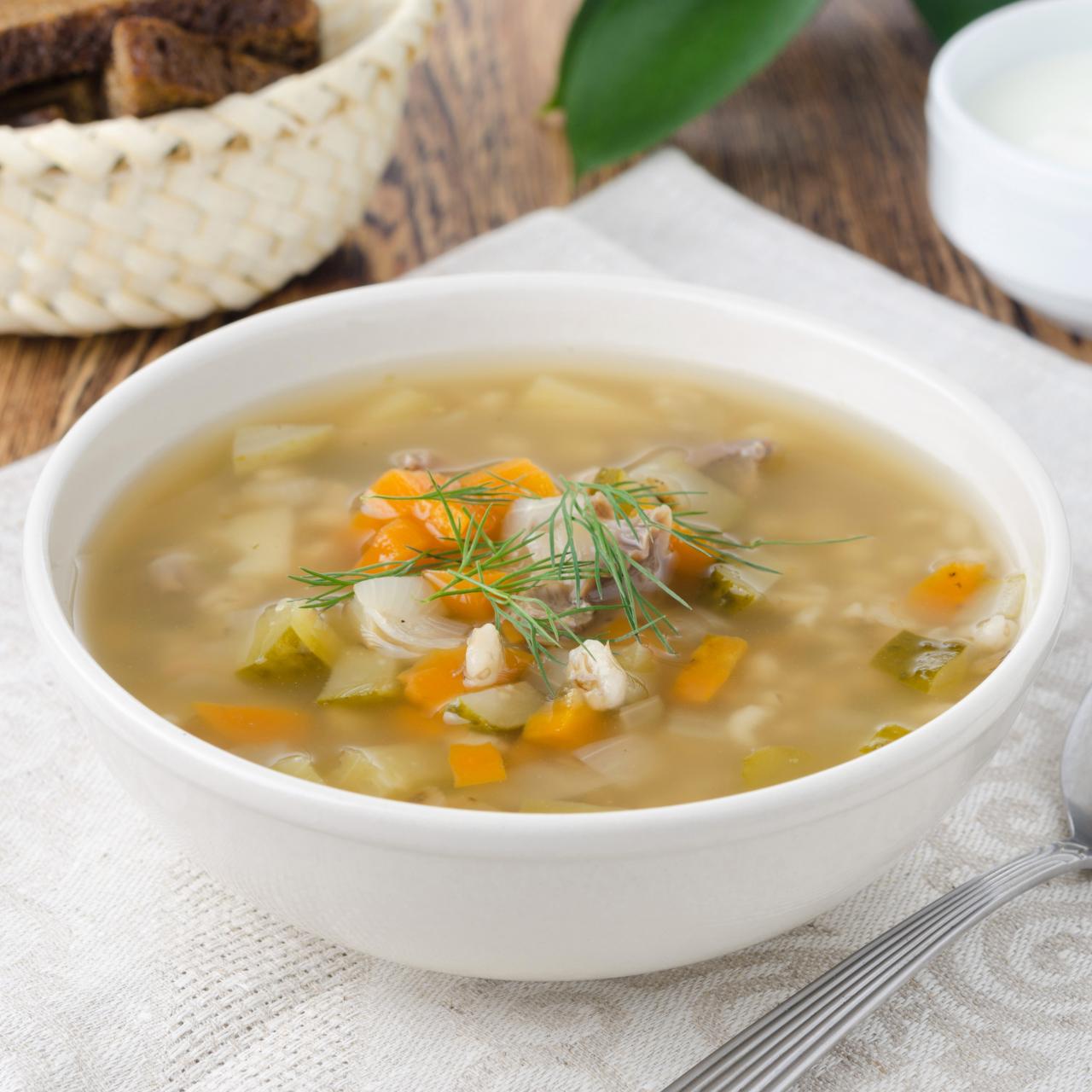 Big batch turkey barley soup