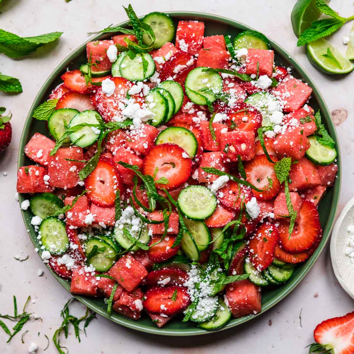 Watermelon cucumber salad