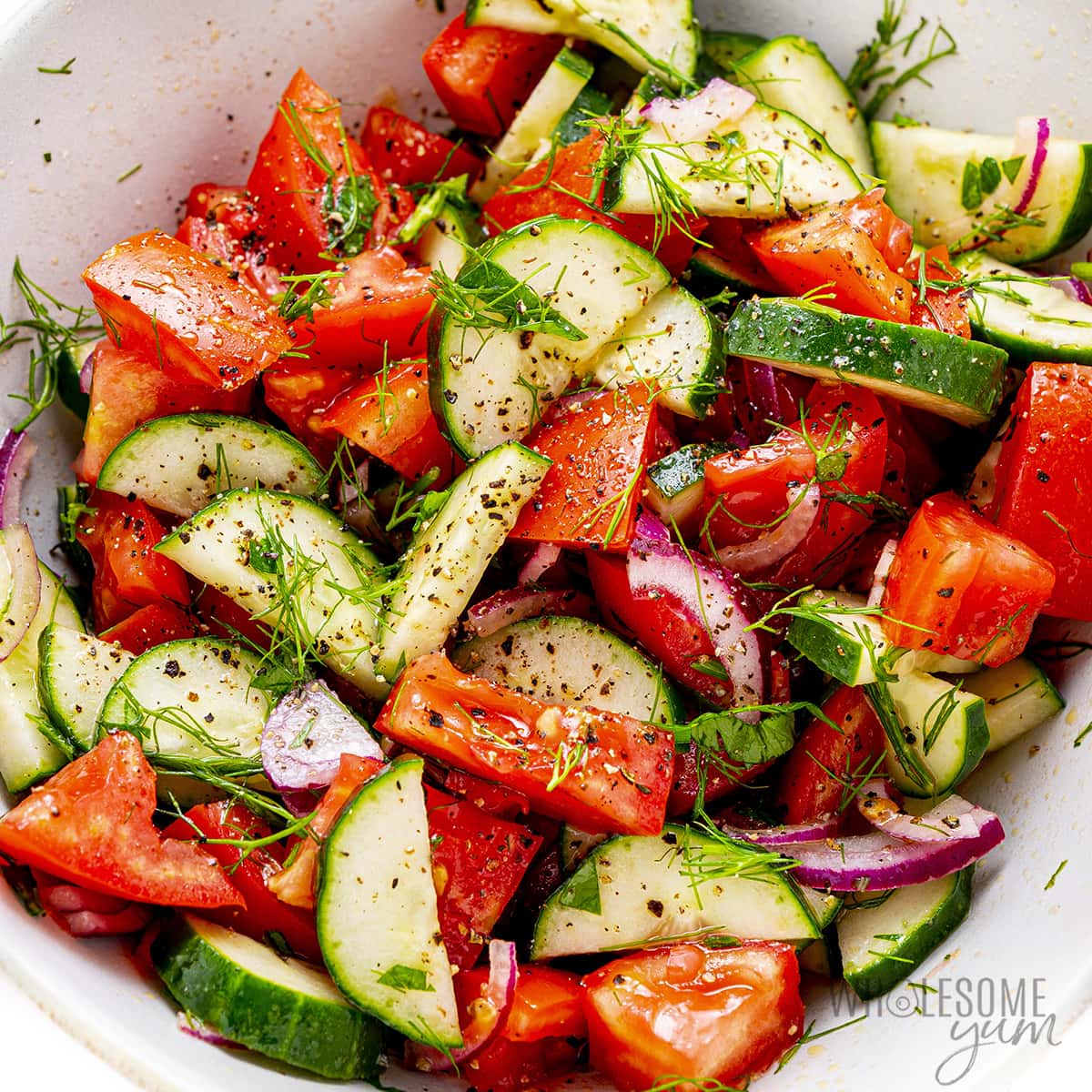 Cucumber tomato salad