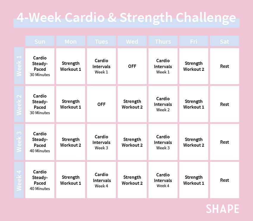 4 week fitness plan increase strength day 2