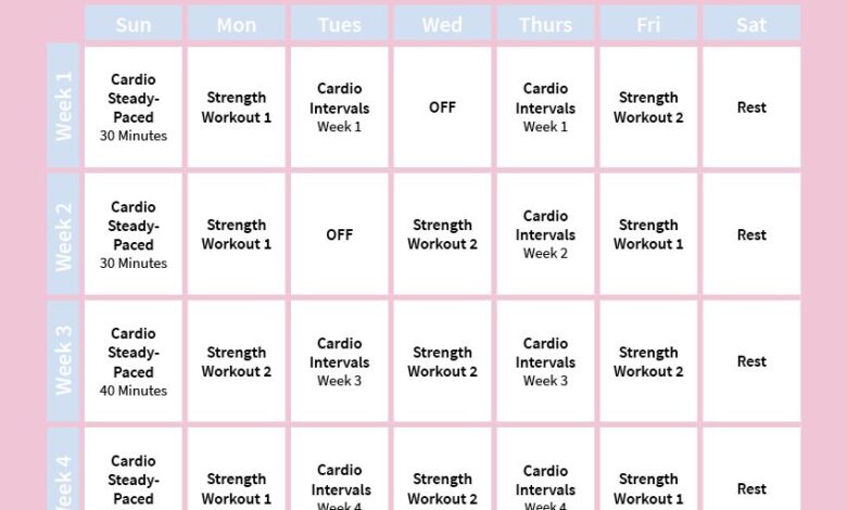 4 week fitness plan increase strength day 2
