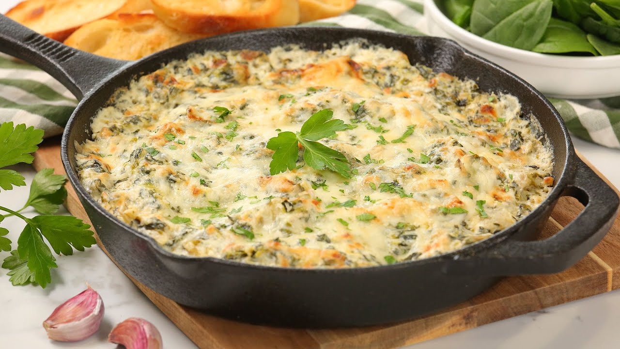 Holiday recipe remix spinach goatichoke dip