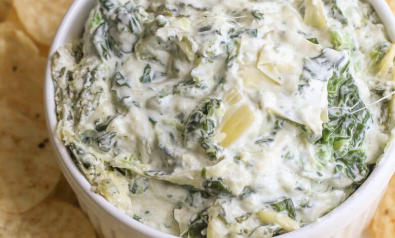 Holiday recipe remix spinach goatichoke dip