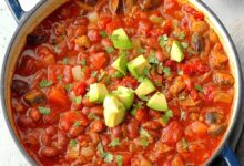 High protein vegetarian chili