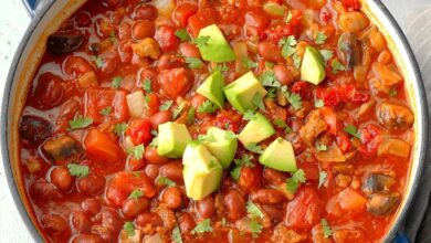 High protein vegetarian chili