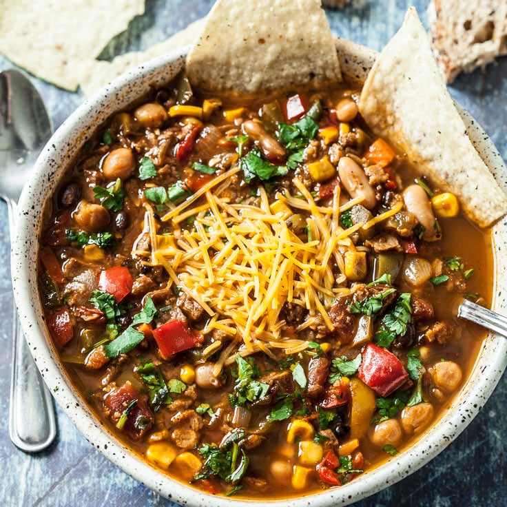 High protein vegetarian chili