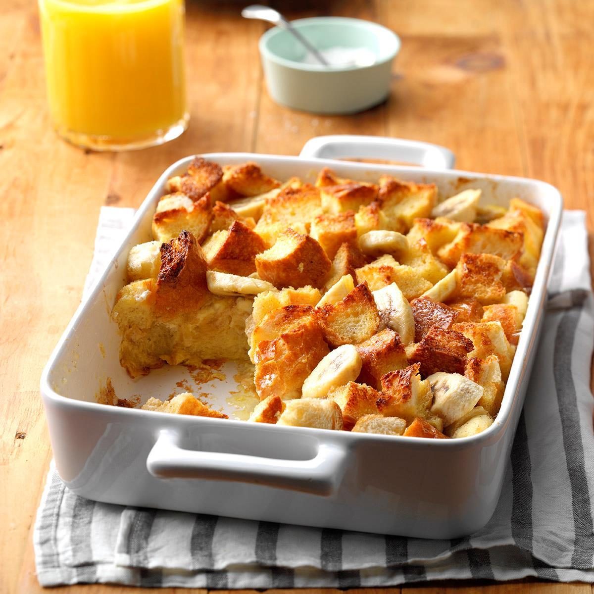 Baked banana french toast