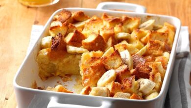 Baked banana french toast