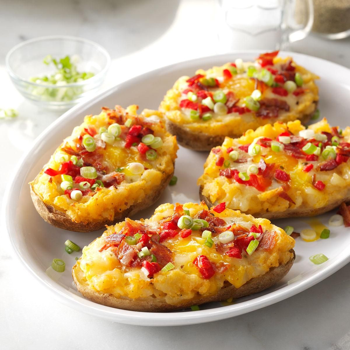 Egg potato breakfast boat