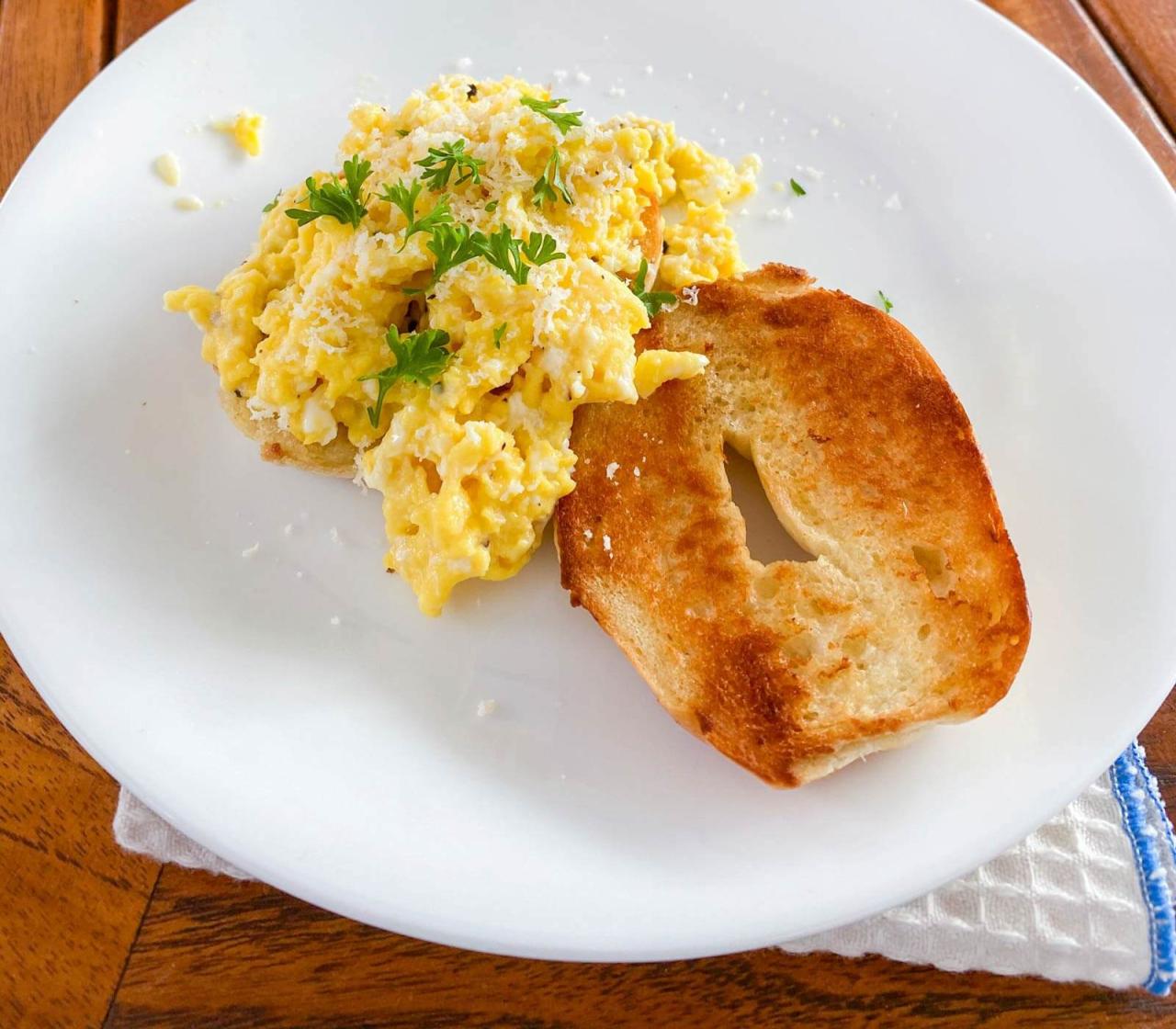 Egg potato breakfast boat