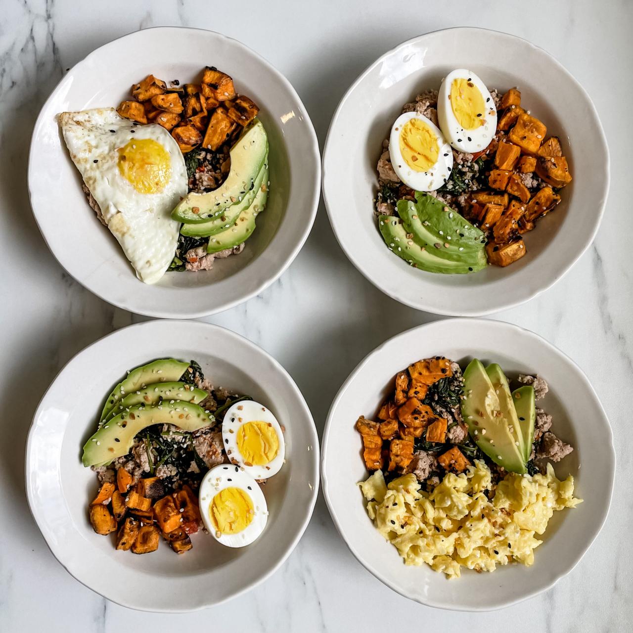 8 make ahead breakfast bowls under 400 calories