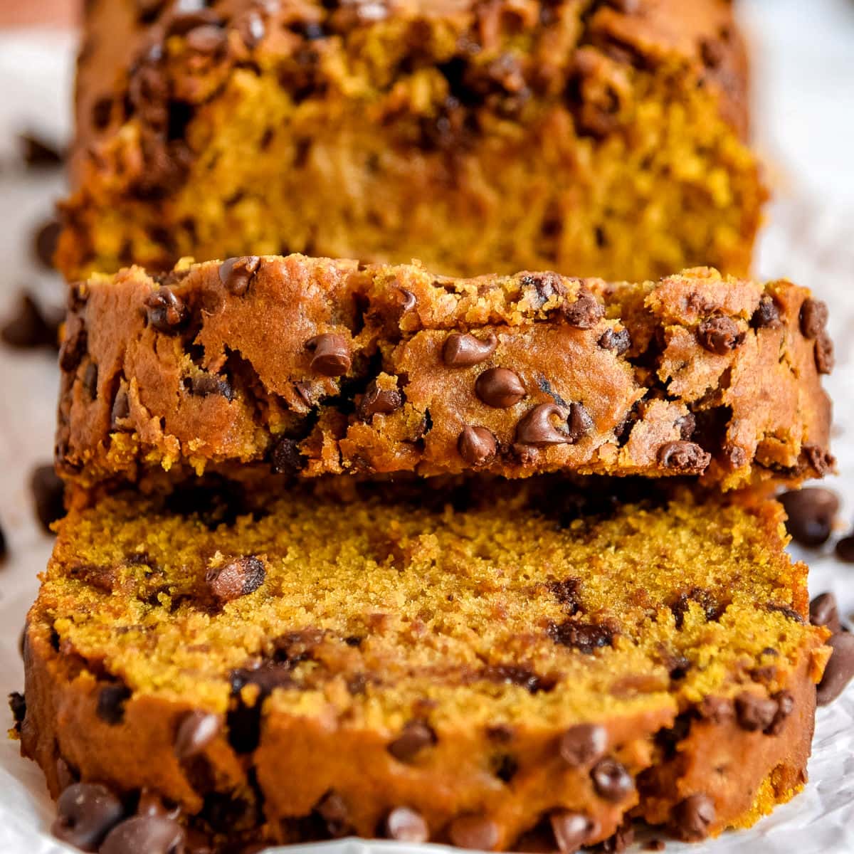 Chocolate chip pumpkin bread