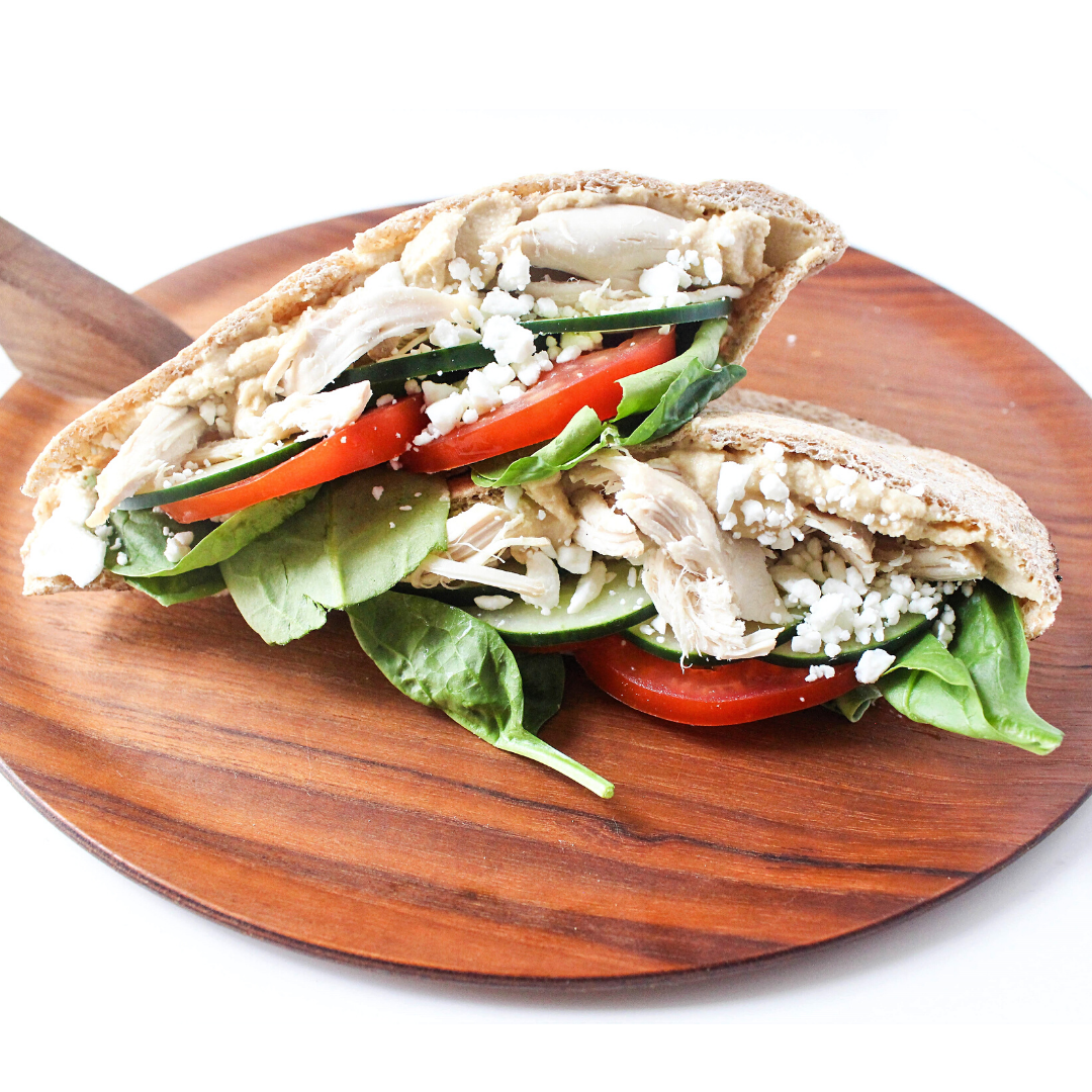 Mediterranean chicken pita